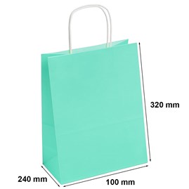 Torba Papierowa Pastelowa Zieleń