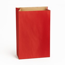 Torebka fałdowa KRAFT RED 120x200+45mm