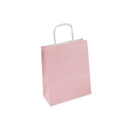 Pakiet - Torba papierowa na prezent 240x100x320 PASTEL. RÓŻOWA 10 szt