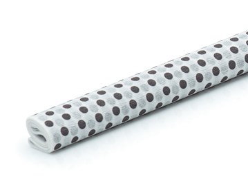 Bibuła Marszczona 50x200cm Biała w czarne kropki