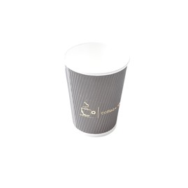 Jednorazowe kubki do kawy karbowane 300ml 25szt.