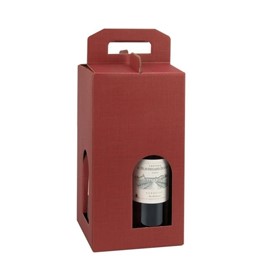 bordowe opakowanie na butelki