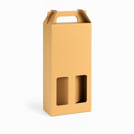Pudełko prezentowe karbowane na 2 butelki wina – 180x90x315 mm