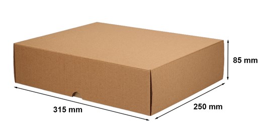 Pudełko karbowane wieczkowe 315x250x85mm