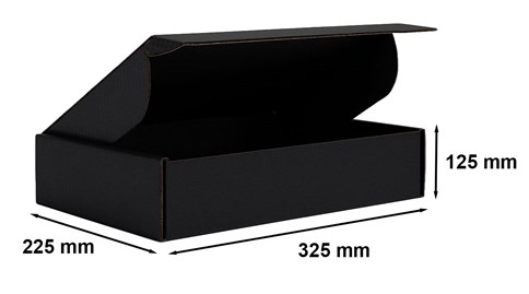 Karton Wykrojnikowy 325x225x125(zewn) Czarny eleganckie pudełko