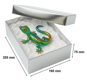 Srebrne pudełko laminowane z wiekiem