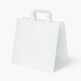 Torby Papierowe Ekologiczne 260x170x250 Białe - Pakiet 10szt