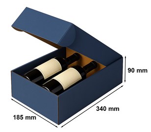 niebieskie pudełko na wino