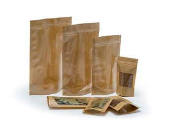 Doypack Papierowy + PE 750ml Małe okno -100 sztuk