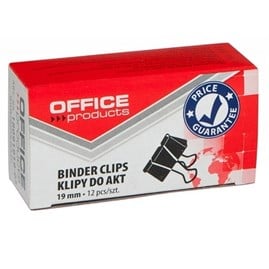 Pakiet - Klipsy do dokumentów Office Products 19mm - 24szt.
