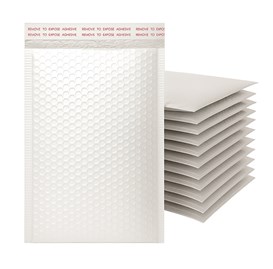 Metaliczna koperta 260x360mm Biała Perłowa - 100 sztuk