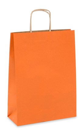 Pakiet - Torba papierowa na prezent 240x100x320 / POMARAŃCZOWA 10szt