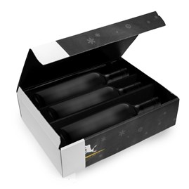 Pudełko Świąteczne na Prezent Premium Czarne SCHNEEG 360x260x93mm