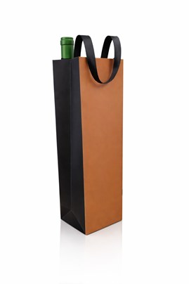 Torba prezentowa na wino butelkę 95x91x385mm na prezent ozdobna COPPER