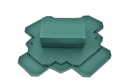 Pudełka ozdobne, rozmiar S, 140x100x47mm Zielone, 10 sztuk