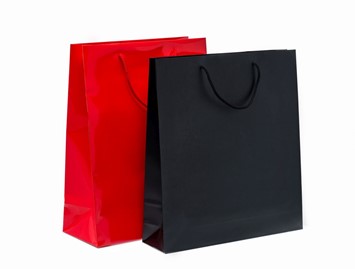 Efektowna torba Prestige czarna - laminowana