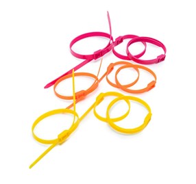 Opaski Zaciskowe z płaską klamerką 400/8mm Różowe